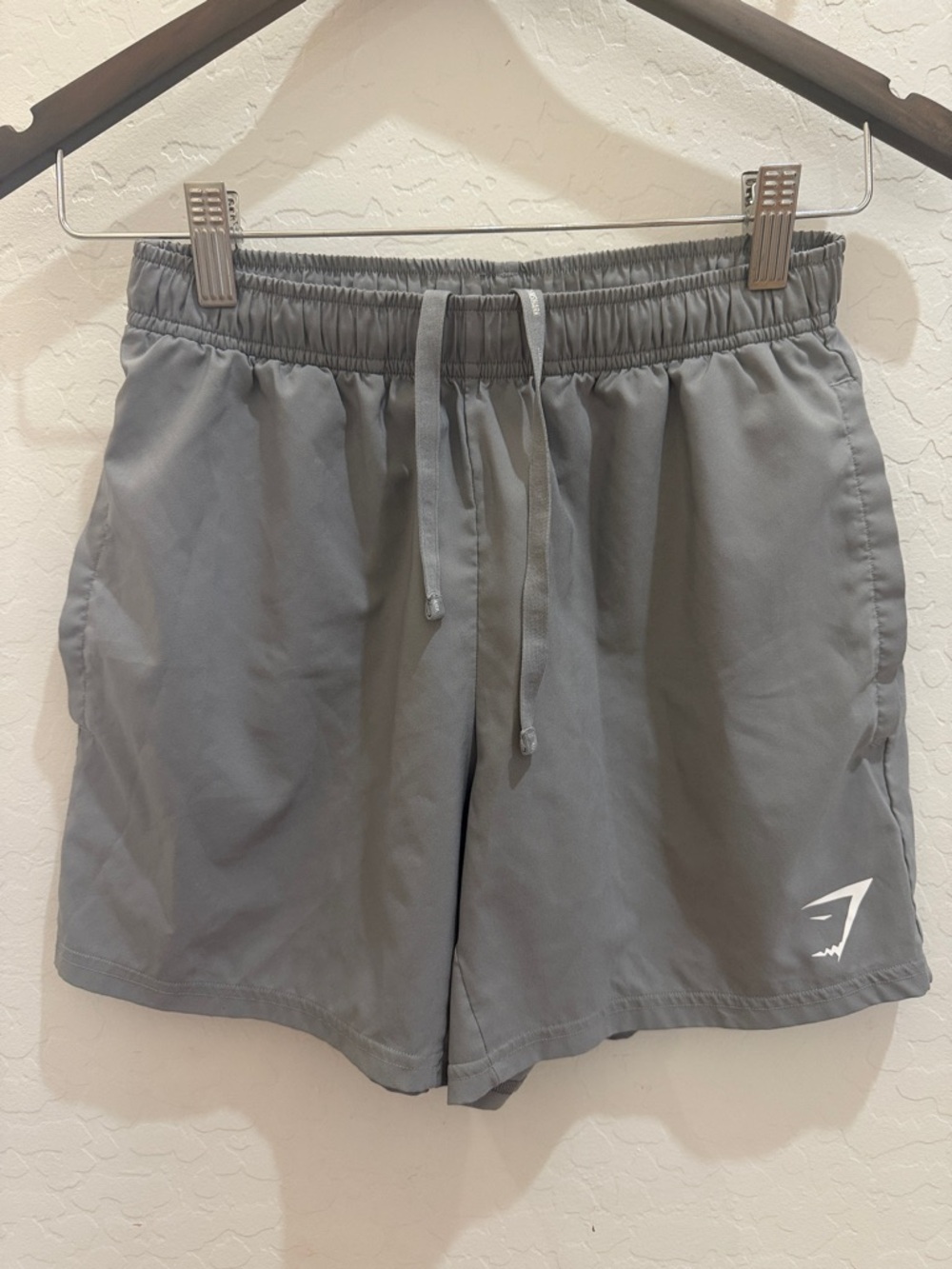 Gymshark Charcoal Gray Performance Shorts with Drawcord